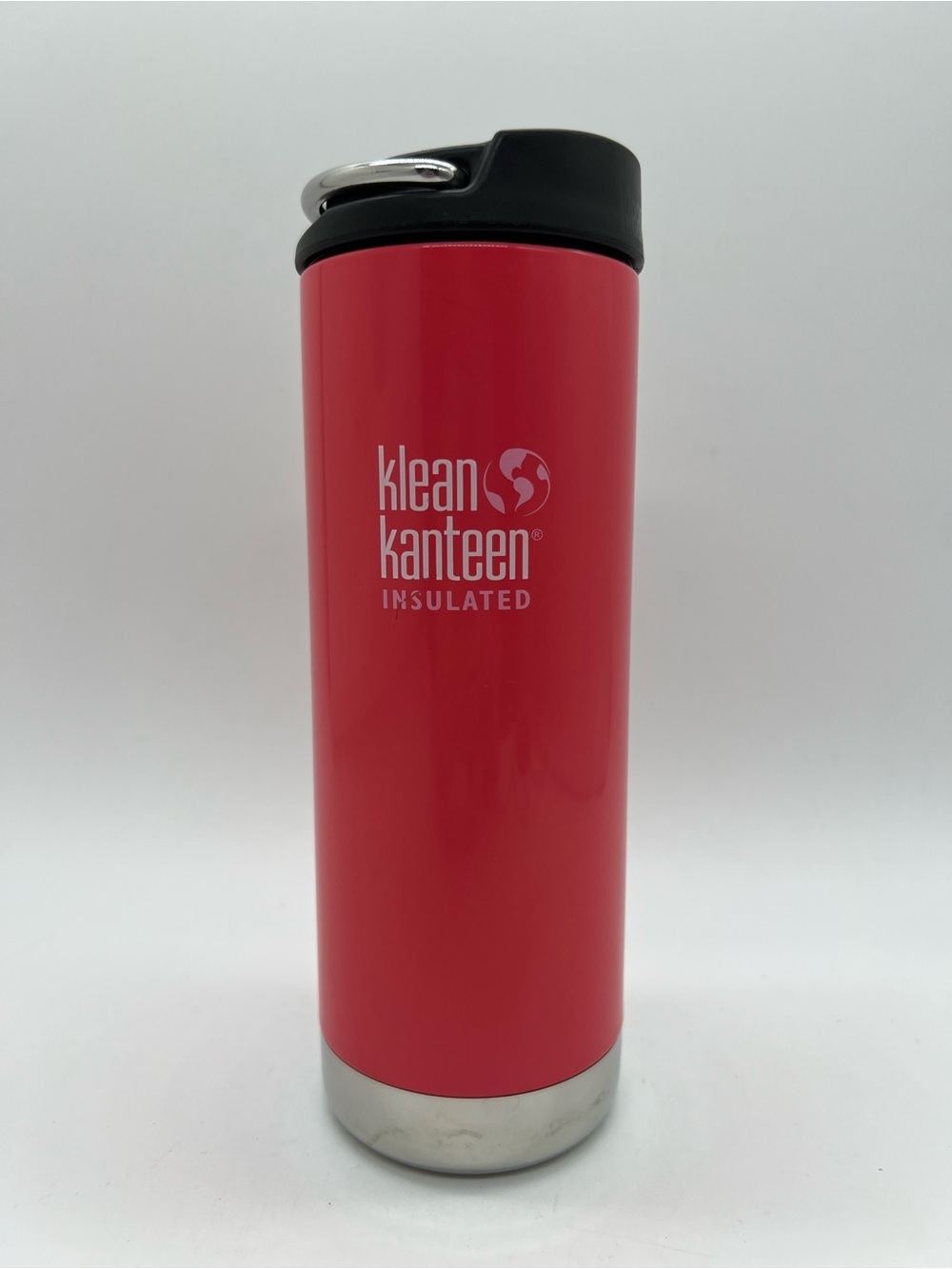 Klean Kanteen Insulated Peach Colored Travel Tumbler 16 Ounces